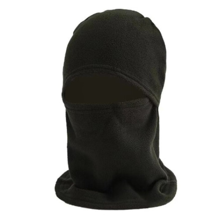 Маска за каска, черна, полиестер, двуслоен дизайн, аксесоар за ски и сноуборд
