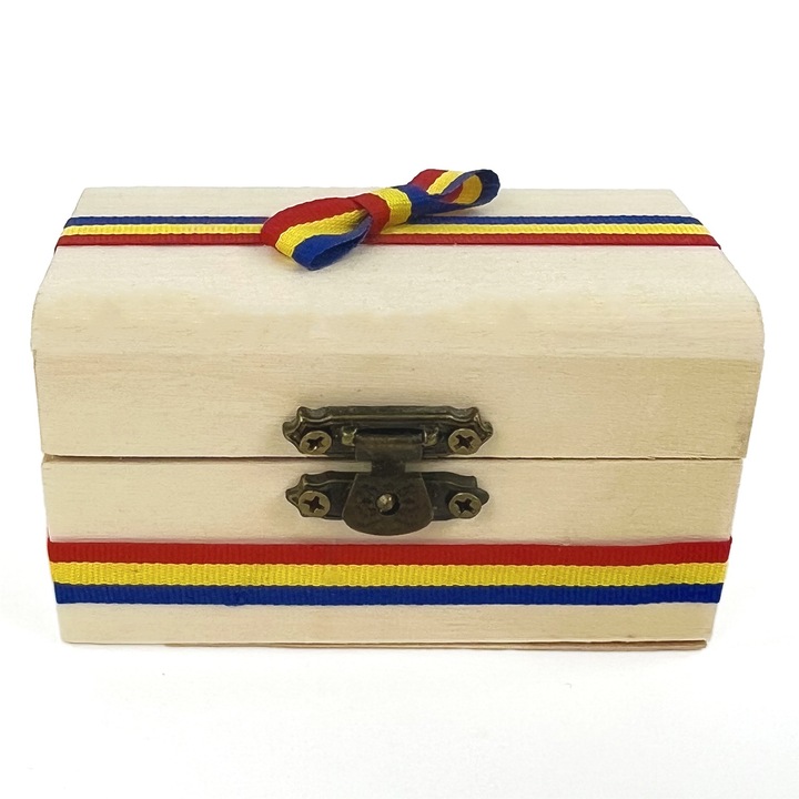 Cutie Prima Suvita din Lemn, model "Autentic Romanesc", culoare Multicolor, marca LoreBebe ®