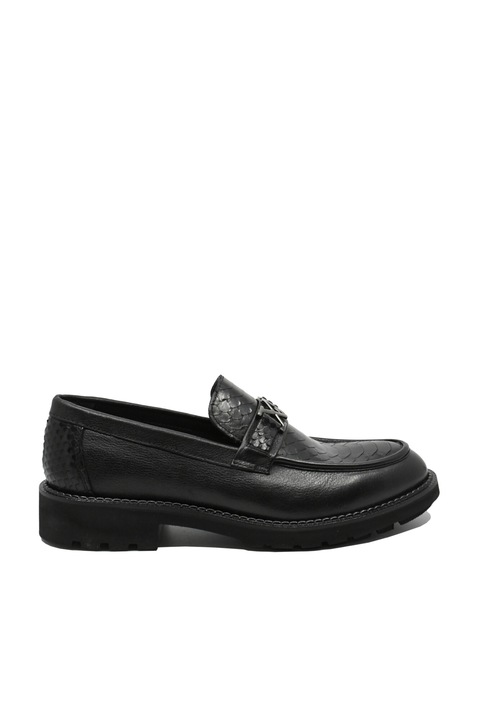 Pantofi barbati Remas slip-on negri din piele naturala TR060N, 41 EU