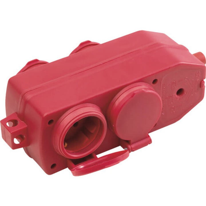 Multipriza electrica fara cablu 4 prize, pentru exterior IP44