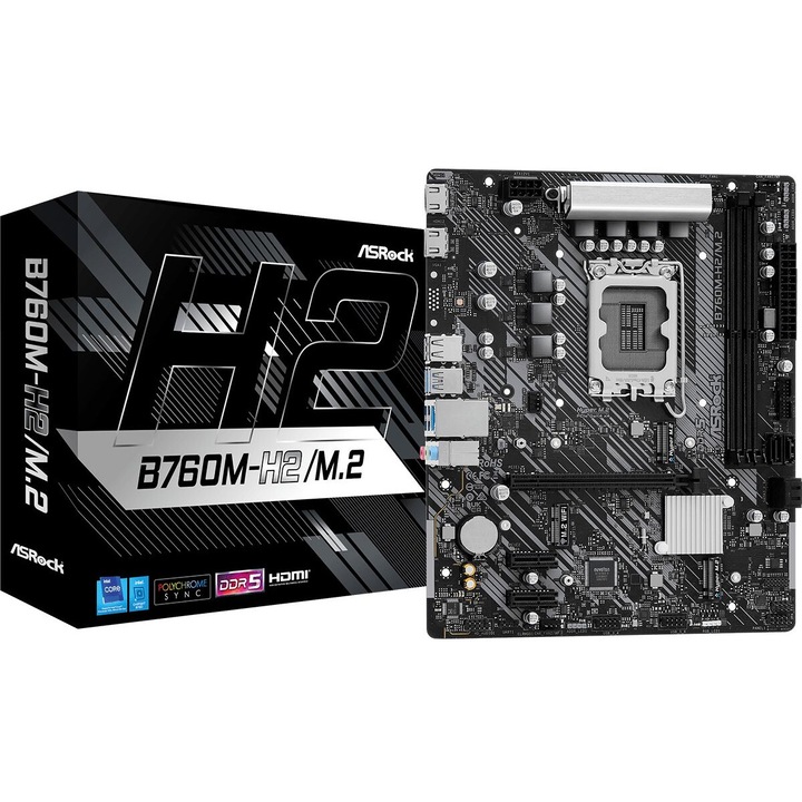 Дънна платка ASRock B760M-H2/M.2, Socket LGA1700