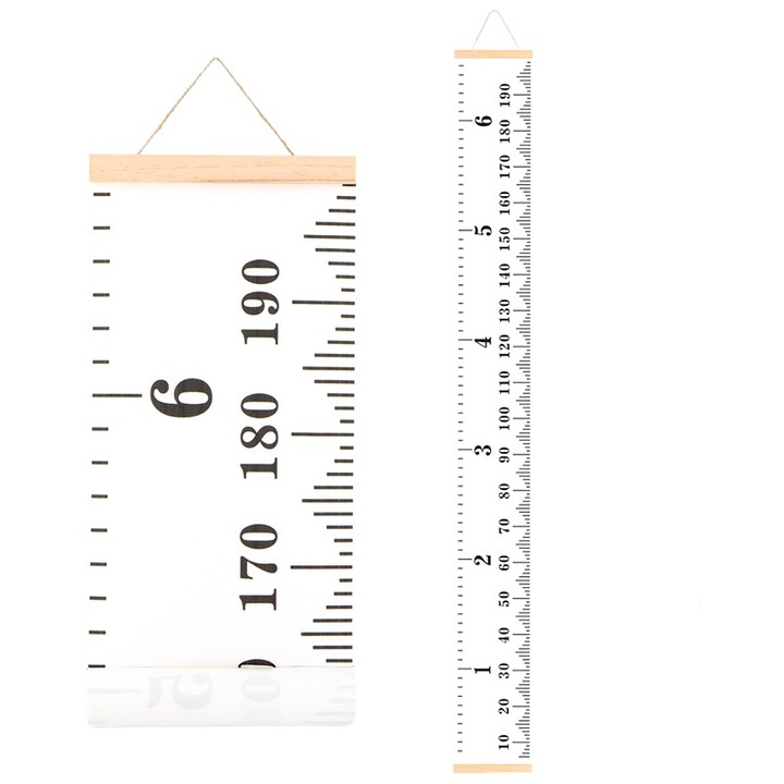 Детски таломер, декорация за стена, 20x195 см, бял