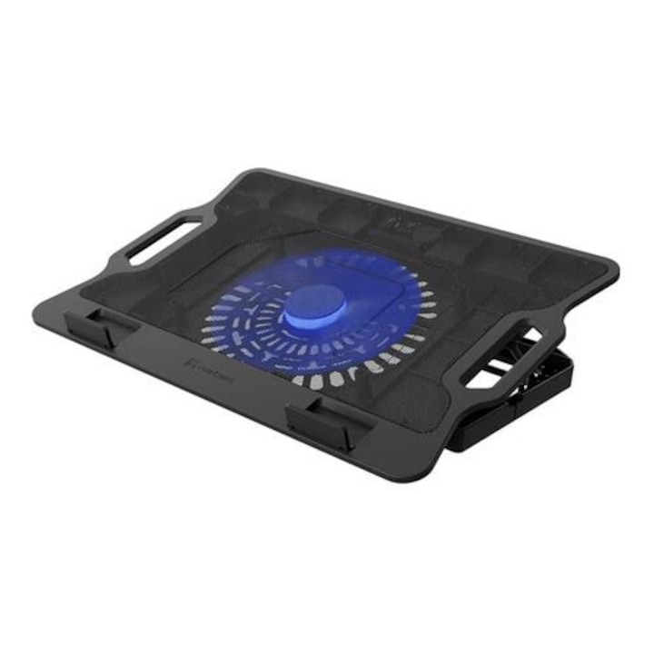 Охлаждаща поствака за лаптоп, Natec Laptop Cooling pad Dipper 2 12, 1-17, 3'' Fan, LED Light, 2 USB
