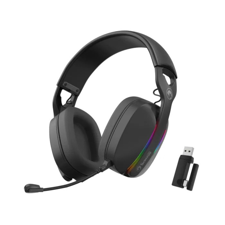 Безжични геймърски слушалки, Marvo MPulz HG9086W, 70W, Bluetooth, 2.4G