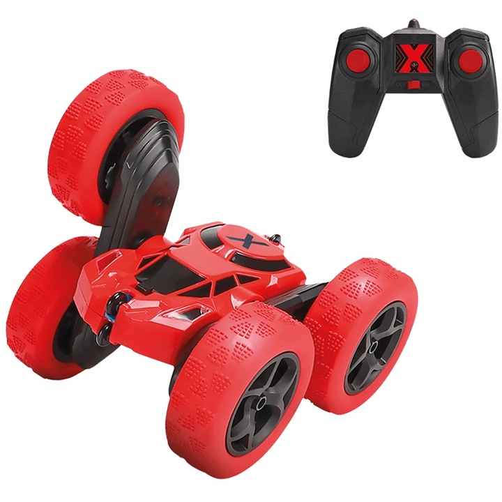 Masina cu telecomanda fara fir NYTRO MXRC-200, 7km/h, 4x4, Rotatie 360 grade, Roti cauciuc, Lumini, Rosu