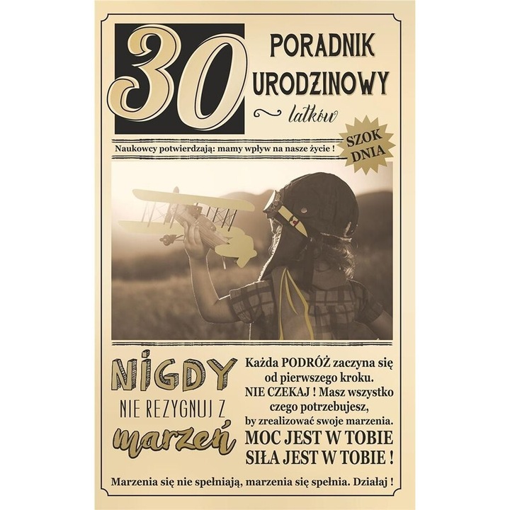 Felicitare Urodziny 30 AbCard, 205x130mm, coperta din folie