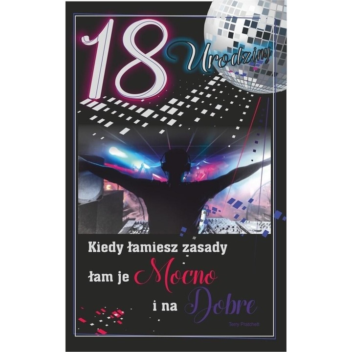 Felicitare Urodziny 18 AbCard, 205x130mm, coperta din folie