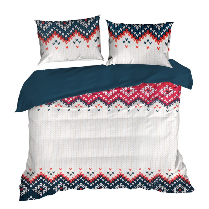 Lenjerie de pat de Craciun NORDIC 160 x 200 cm Eurofirany bej