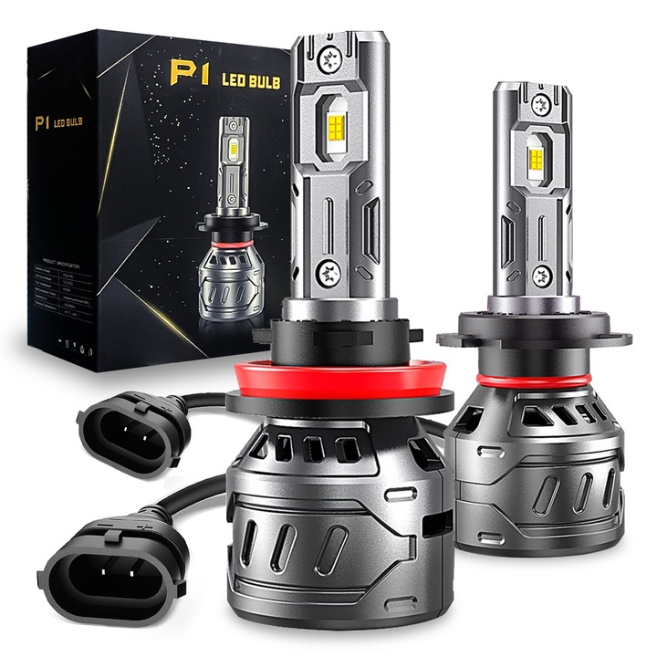 Комплект 2 LED крушки H8/H9/H11, 400% яркост, 6500K, 70W