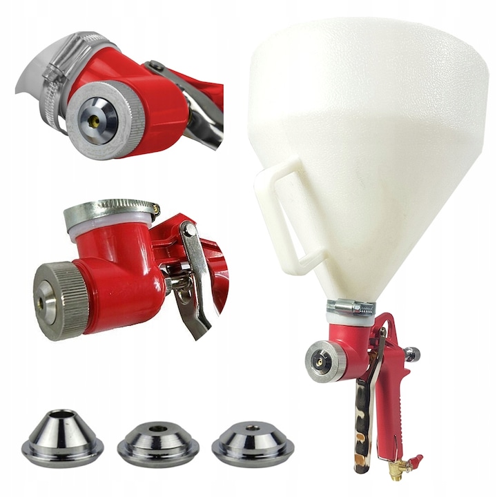 Pistol de vopsit Falon-Tech, 5L, 3 duze, presiune 2-4 atmosfere, din aluminiu