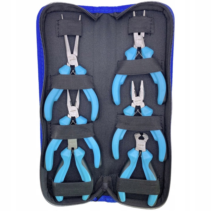 Falon-Tech precíziós fogókészlet, 6 darabos, 125 mm, többszínű