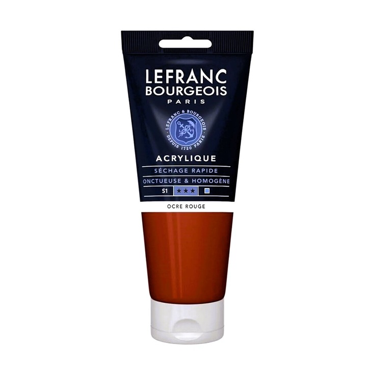 Culoare acrilica fina, Lefranc & Bourgeois, red ochre 306, 80ml