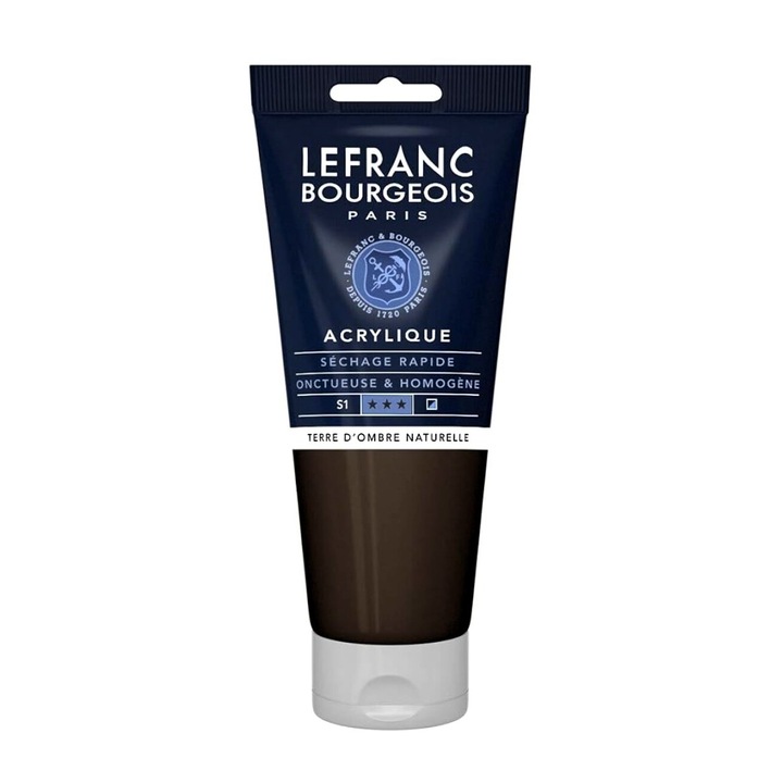 Culoare acrilica fina, Lefranc & Bourgeois, raw umber 478, 80ml