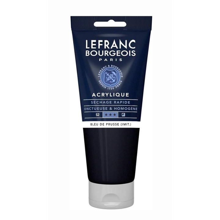 Culoare acrilica fina, Lefranc & Bourgeois, prussian blue 881, 80ml