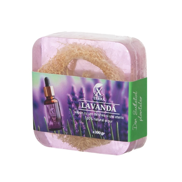 Сапун XTERRA с масло от ший, луфа, хиалуронова киселина и етерични масла от лавандула и центела