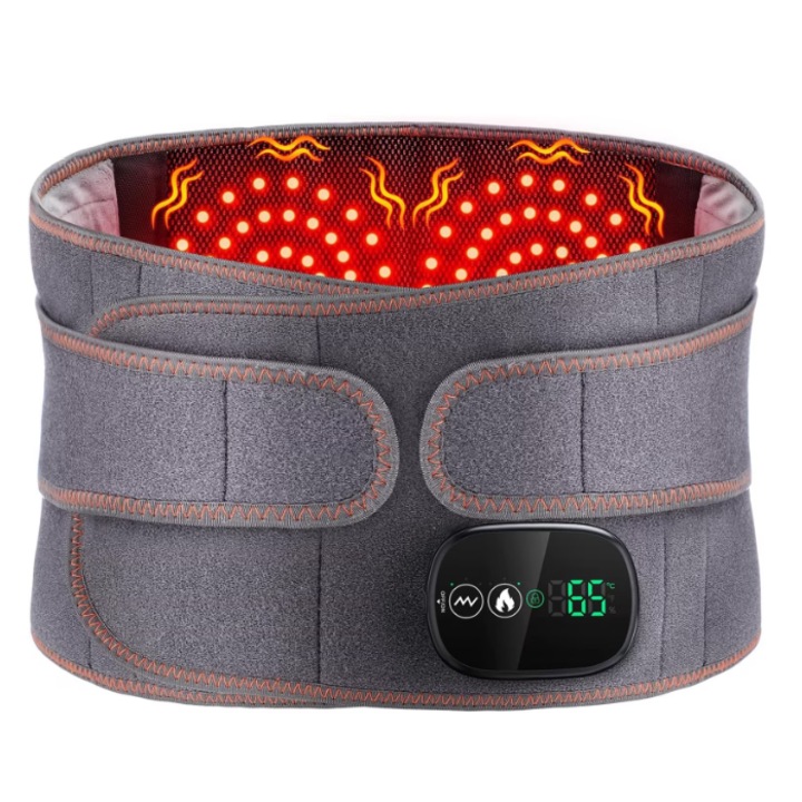 Колан за масаж и загряване на кръста, С тъчскрийн с дигитален дисплей, PDA, 3 скорости на масаж, 3 степени на интензивност на топлината, Акумулаторен
