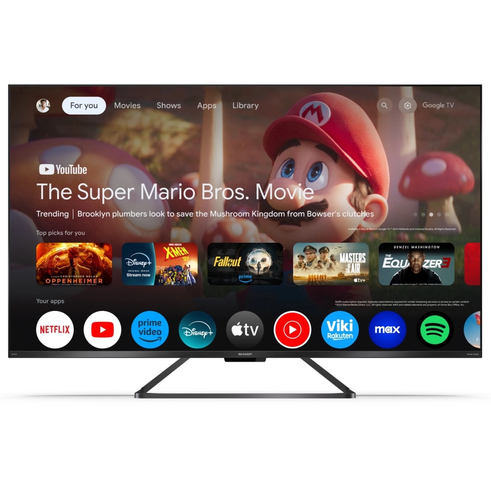 Televizoe QLED Sharp 139 cm 55" 55GR8265E, Ultra HD 4K, Smart TV, WiFi