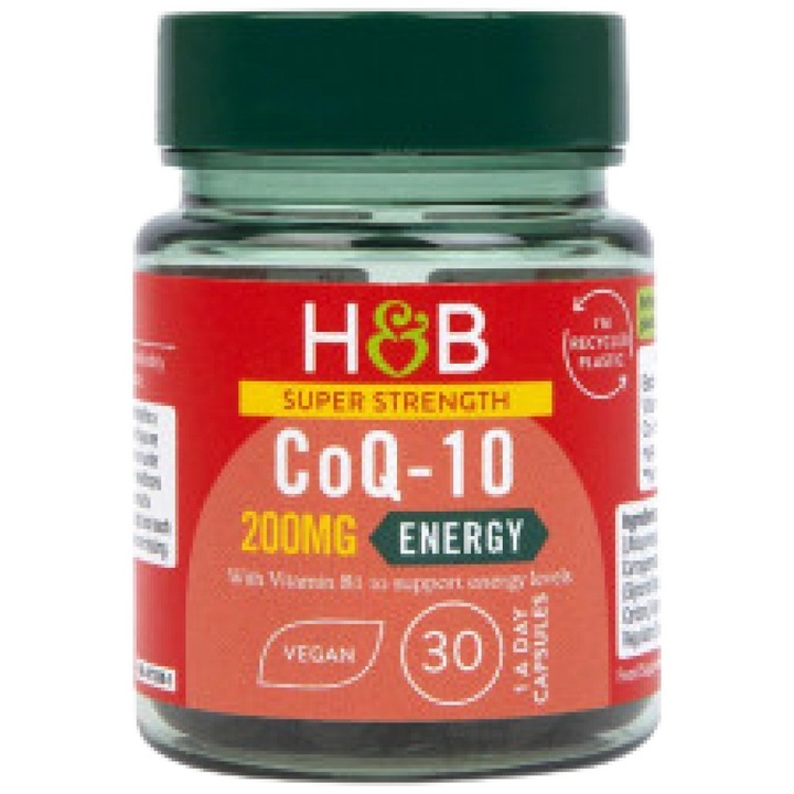 Holland And Barrett CoEnzyme Q-10 étrend-kiegészítő 200 mg, 30 kapszula
