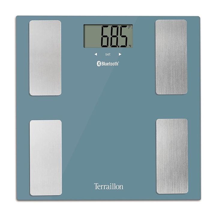 Smart електронен кантар Terraillon Smart Connect #0148740 DC, Bluetooth, 160 kg, Син