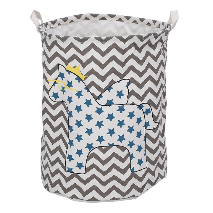 Jormftte szennyestartó kosár, nagy kapacitású, elegáns dizájn, többszínű, 40x50cm