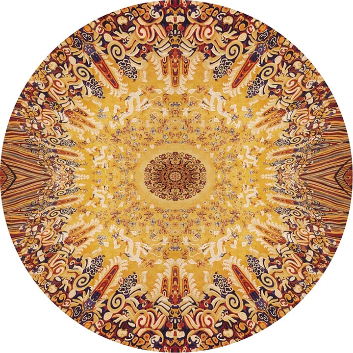 Kerek szőnyegek, hosszúkás, 140 cm, flanel anyagból, mosható, csúszásmentes