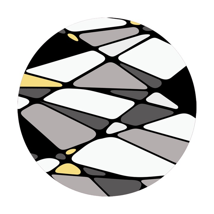 Кръгъл килим, 60 см, фланелен материал, може да се пере, не се хлъзга, за закрито