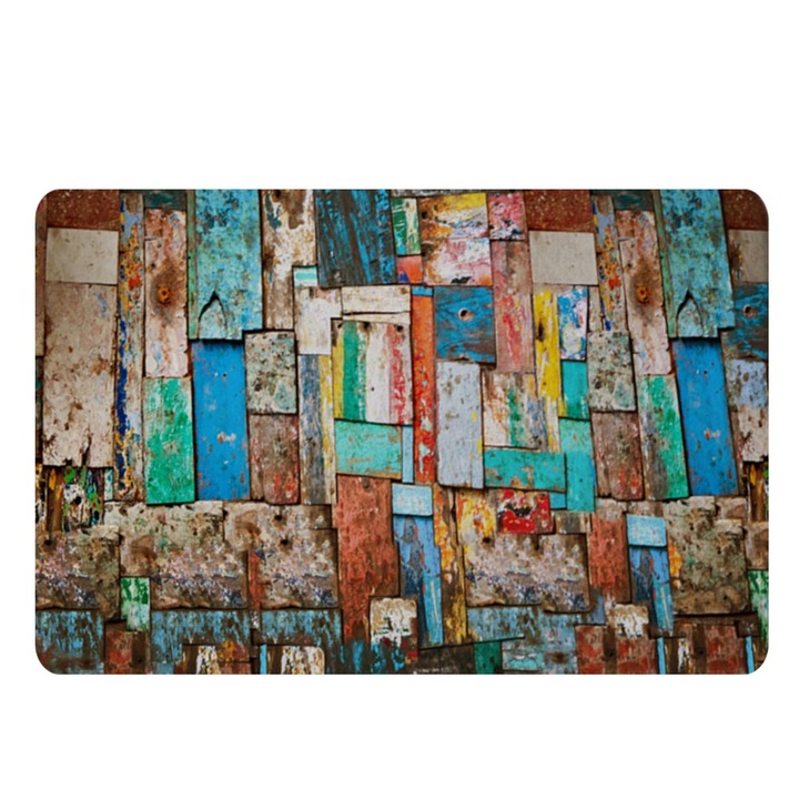 Szőnyeg, poliészter, csúszásmentes, többszínű, 50x80cm