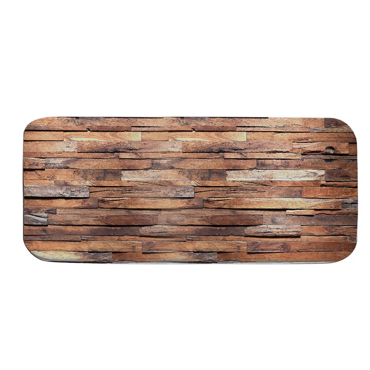 Poliészter szőnyeg, csúszásmentes, barna, 180x60 cm