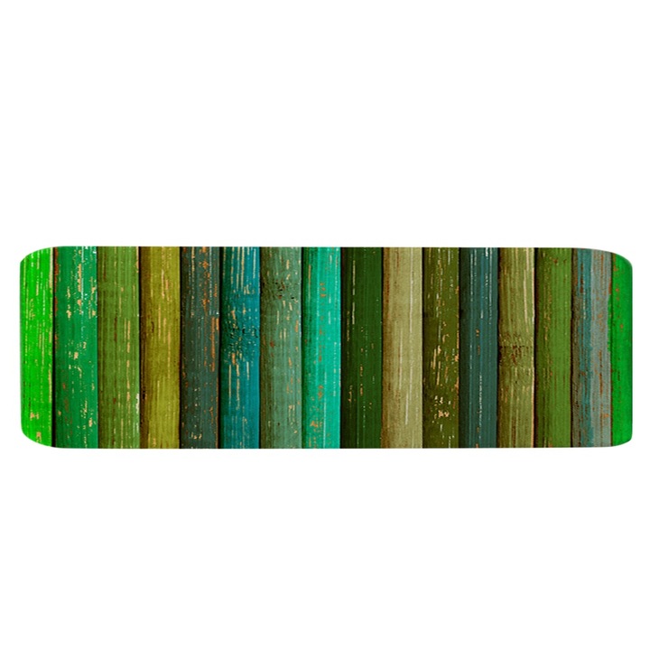 Килим, Декоративен, Неплъзгащ се, Зелен, Модел дърво, 180x60