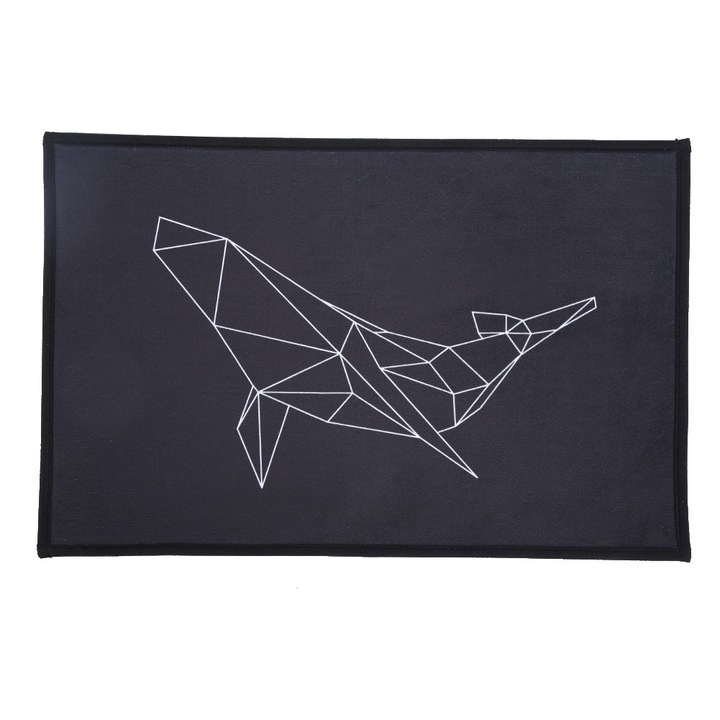 Килим, десен кит, неплъзгащ се, 40х60см