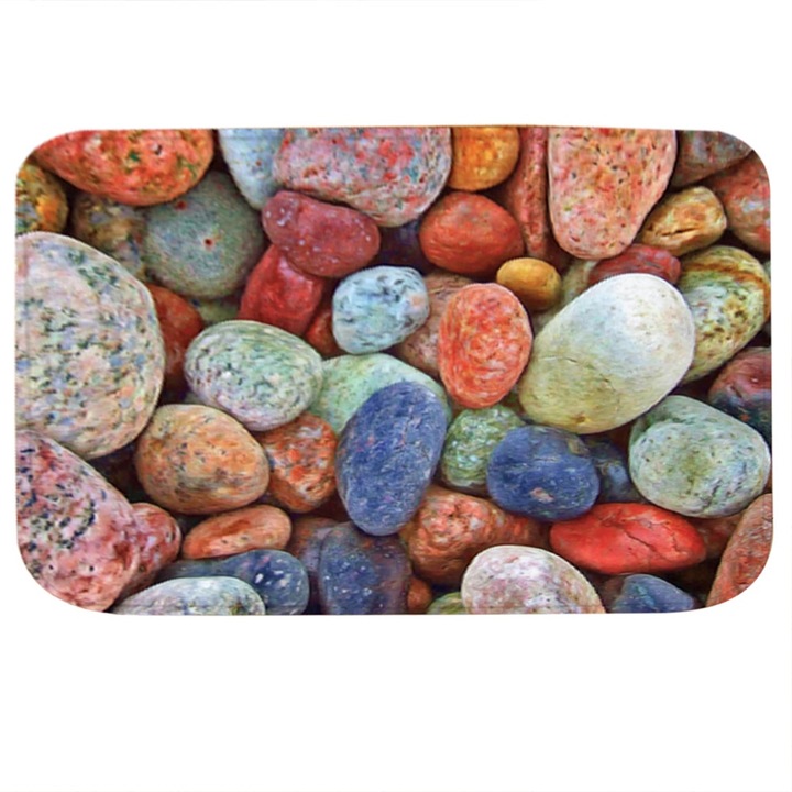 Килим против хлъзгане, 40х60 см, фланелен материал, многоцветен