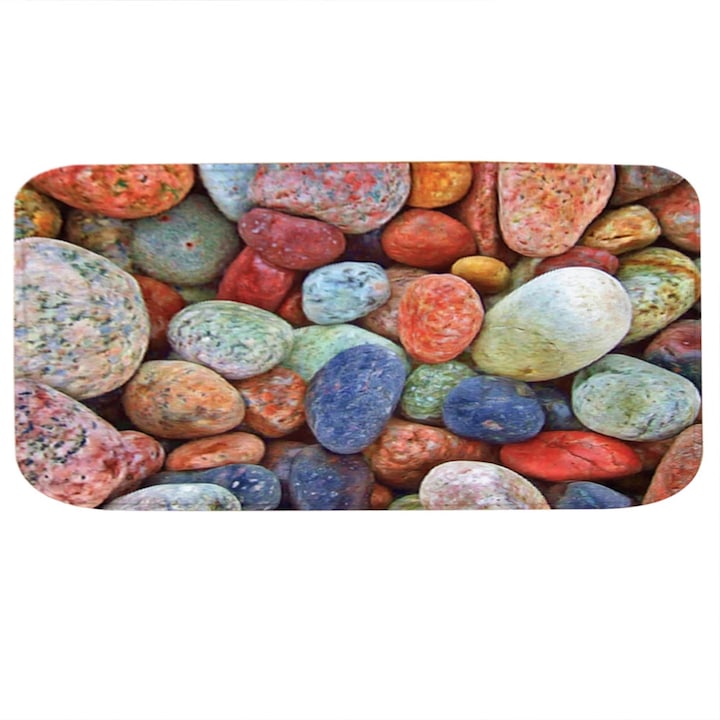 Килим против хлъзгане, 40х120 см, фланелен материал, многоцветен