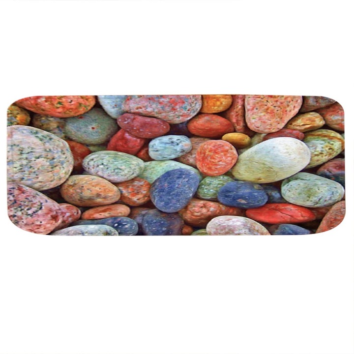 Килим против хлъзгане, 60х180 см, фланелен материал, многоцветен