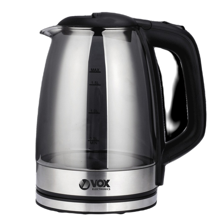 VOX WK 8008 elektromos vízforraló, 2000W, 1,7L, üveg