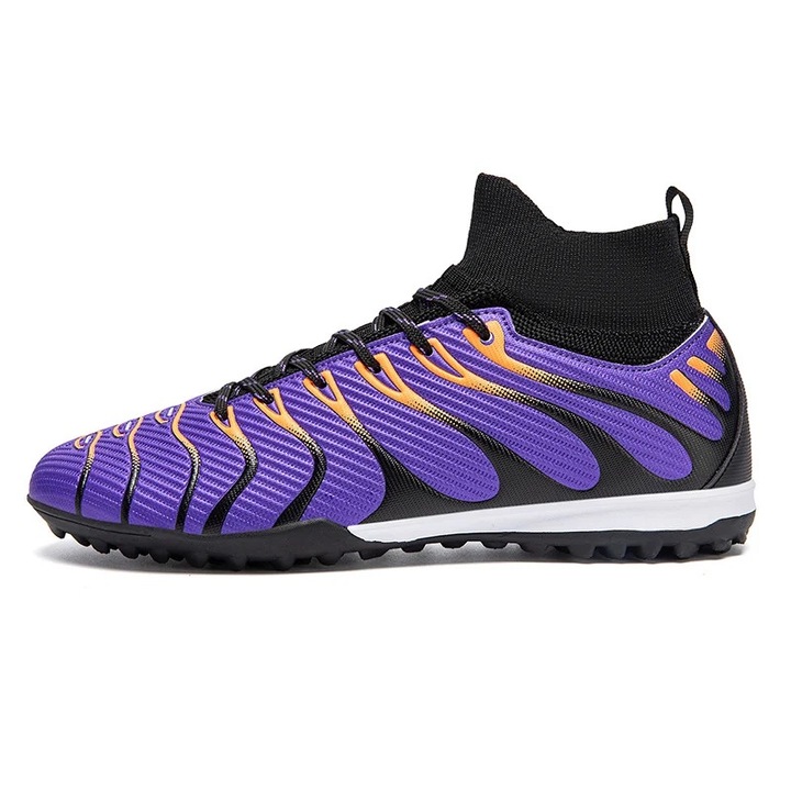 Ghete de fotbal MBrands, 7.8 cu glezna pentru teren sintetic, Mov