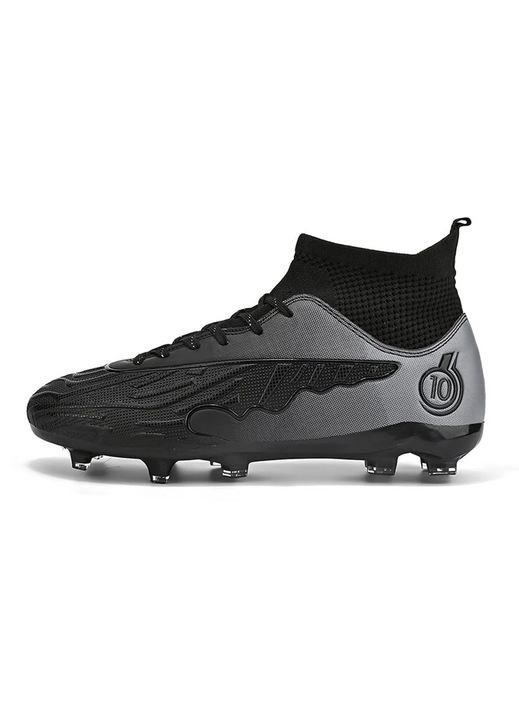 Ghete de fotbal cu glezna MBrands 8.1 crampoane, Negru