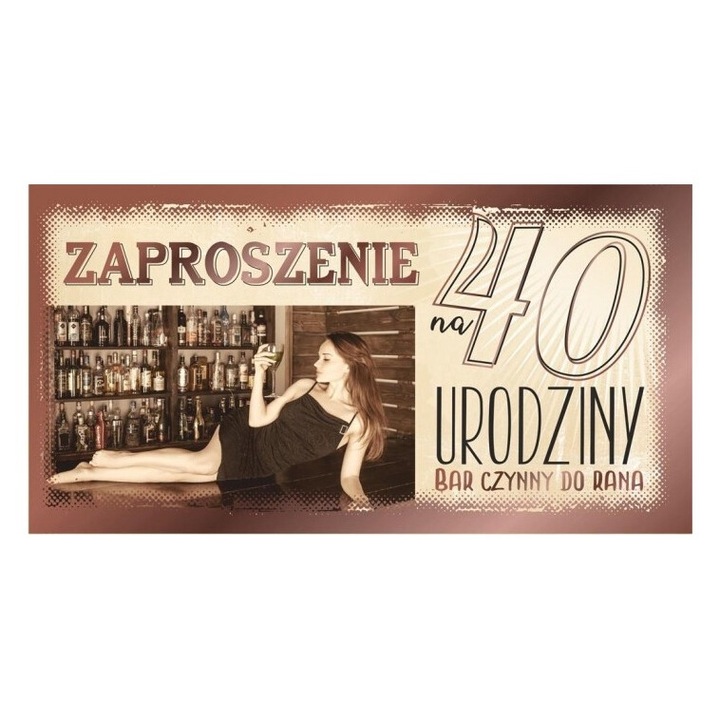 Invitatii de ziua de nastere Z60, AbCard, set 10 bucati, 170x85 mm, folie
