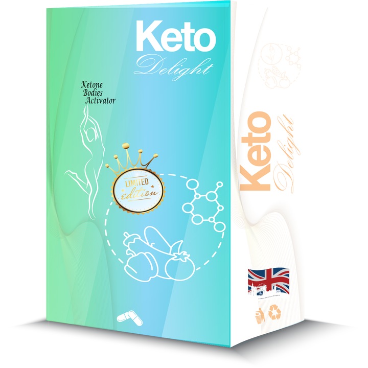 Supliment alimentar Keto Delight, Scadere in greutate, Dieta Keto, 30 capsule