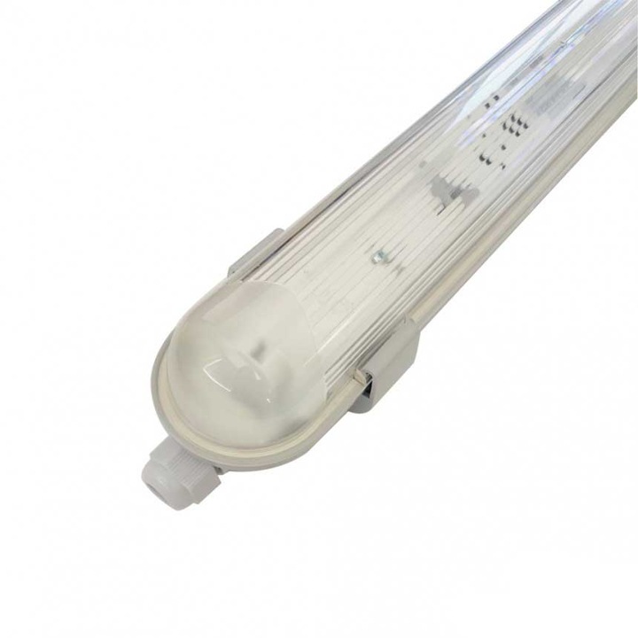 Corp de iluminat, Lightex, Karina, T8, IP65, Sursa de alimentare cu o singura fata, 600mm