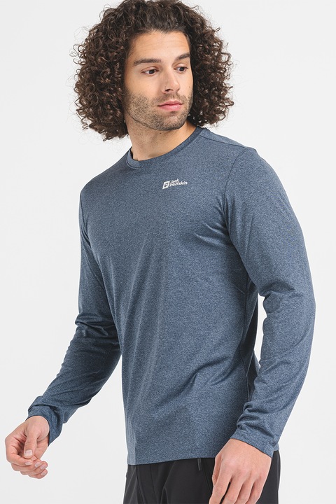 Jack Wolfskin, Bluza termica pentru schi Sky, Albastru inchis