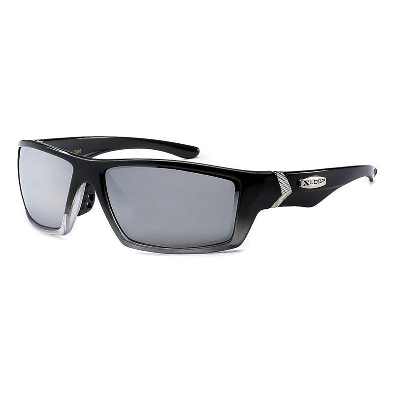 Ochelari de soare Negru/Gri pentru barbati, Lentile Oglinda Gri, Xloop