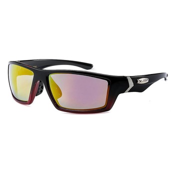 Ochelari de soare Negru/Rosu pentru barbati, Lentile Oglinda Galben/Rosu, Xloop Ochelari de soare Negru/Rosu pentru barbati, Lentile Oglinda Galben/Rosu, Xloop