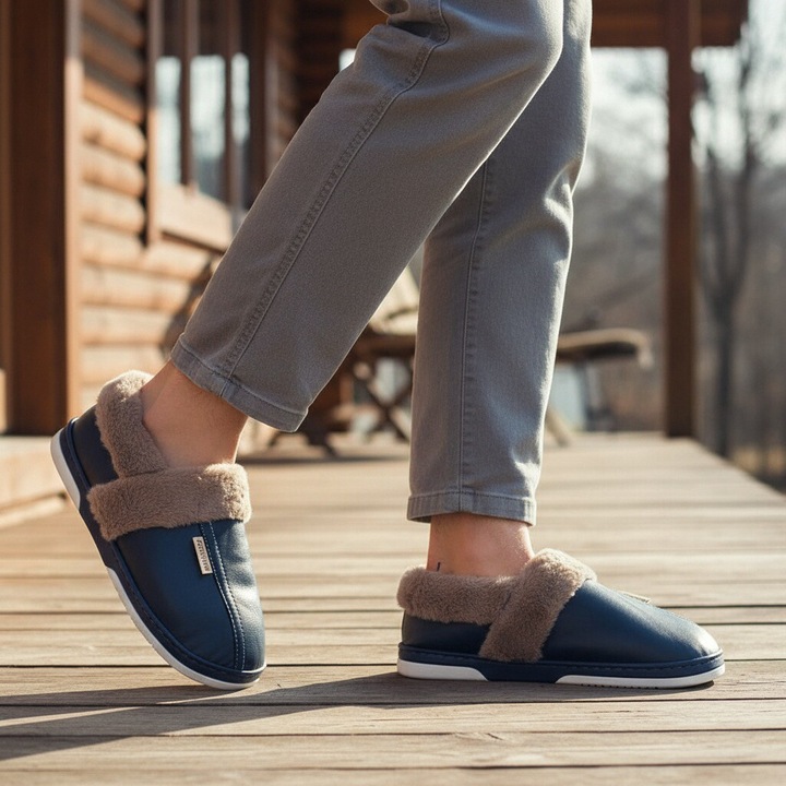 Papuci de casa imblaniti D310bleumarin 118214, Bleumarin, 46-47