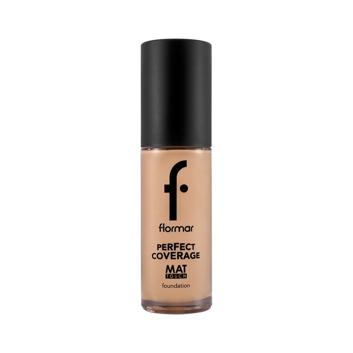 Foundation Perfect Coverage Mat Touch Flormar 301 Soft Beige, 30 ml