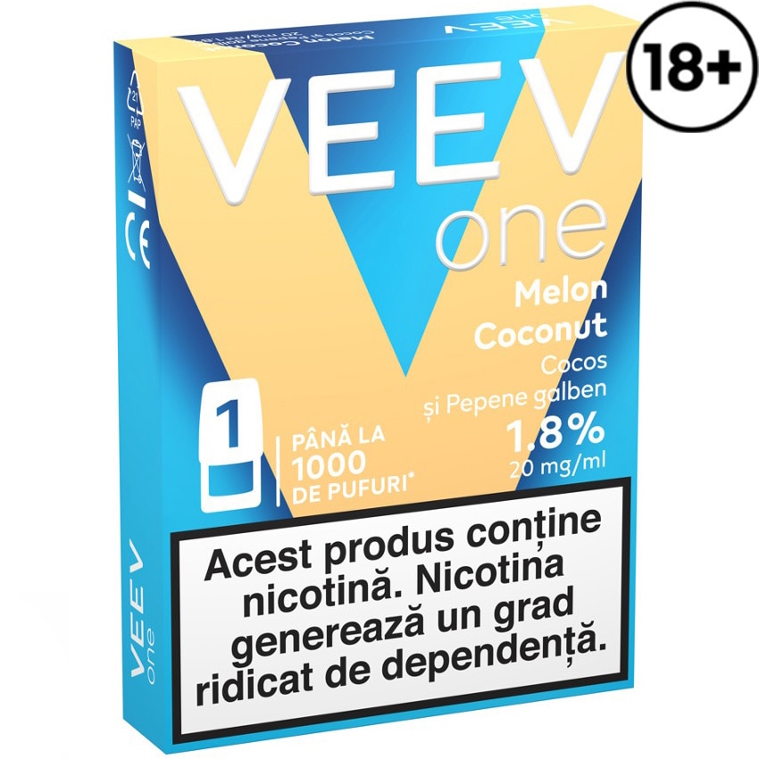 Rezerva pentru tigara electronica Veev One Melon Coconut, 1.8%