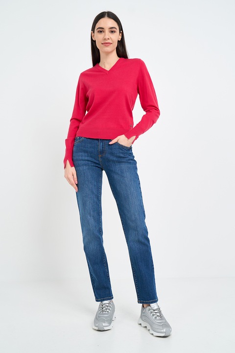 KVL by KENVELO, Blugi cu talie medie, Albastru, W28-L30