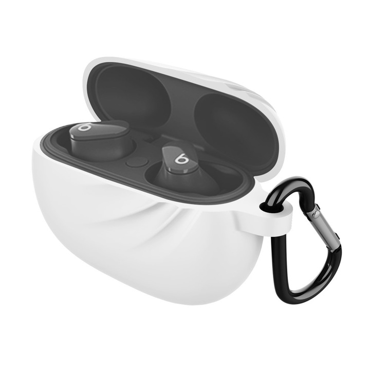 Husa pentru Beats Studio Buds, XGSM, silicon, alb