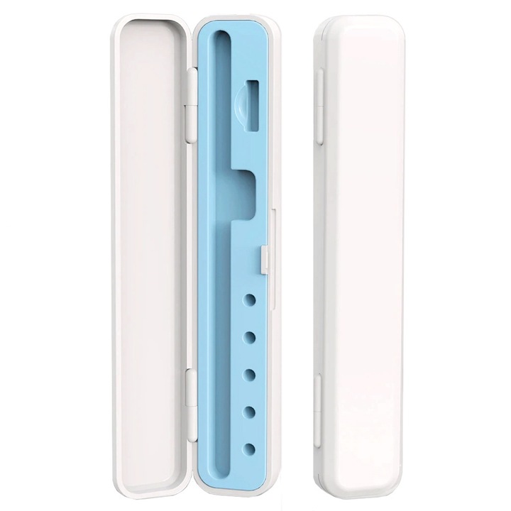 Husa pentru Apple Pencil 1/2, alb/albastru