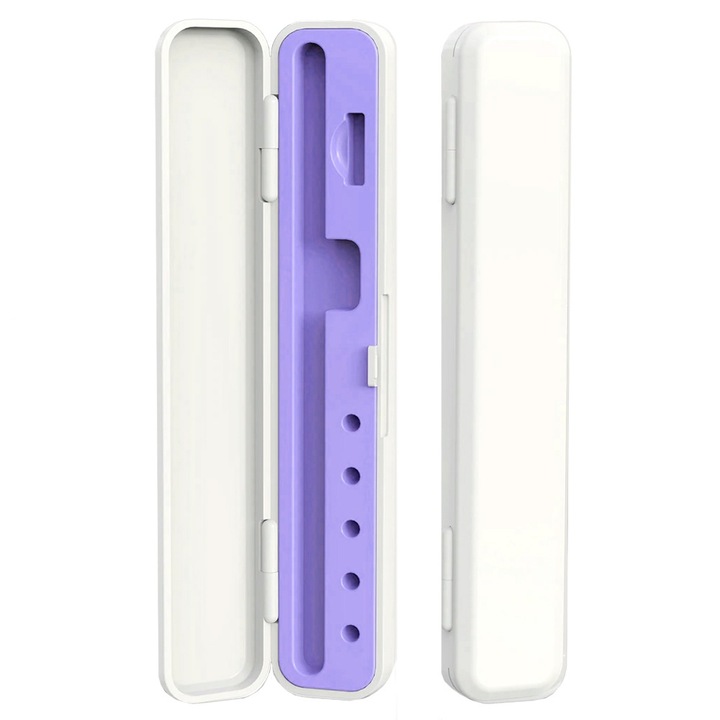 Husa pentru Apple Pencil 1/2, Alb/Violet