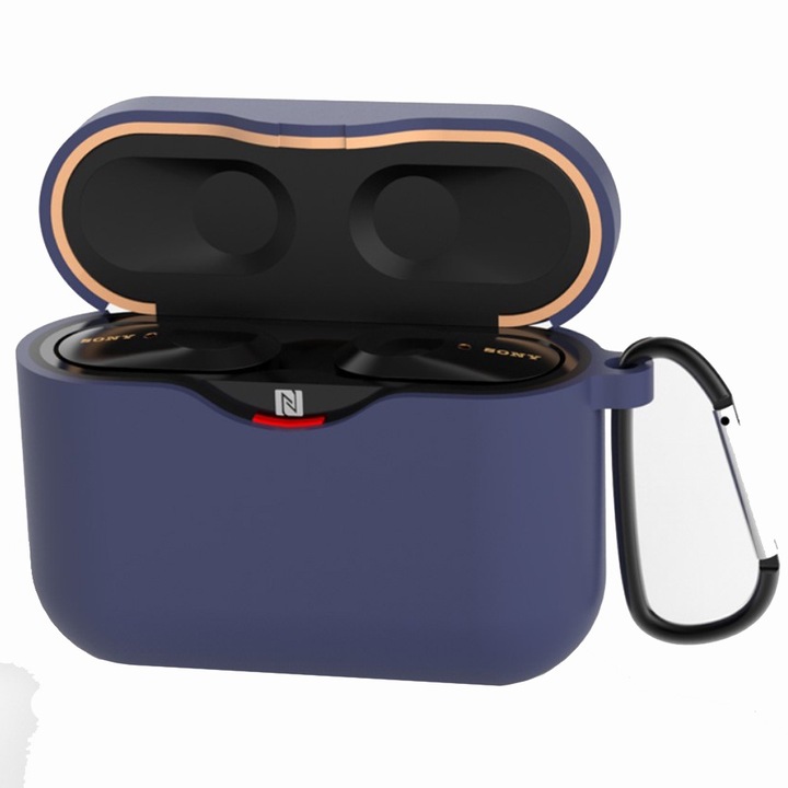 Husa din silicon Xgsm, pentru casti Sony WF-1000XM3, Albastru